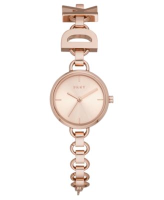 dkny white and gold watch