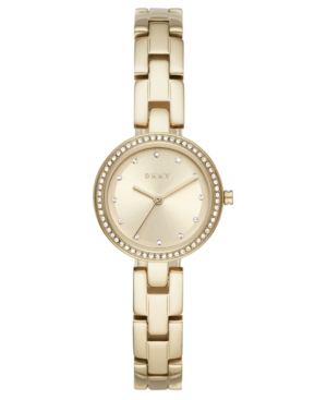 image of Dkny Women-s City Link Gold-Tone Stainless Steel Bracelet Watch 26mm