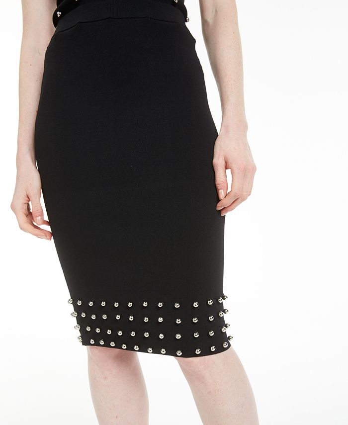 Bar III Studded Pencil Skirt, Created for Macy's & Reviews - Skirts ...