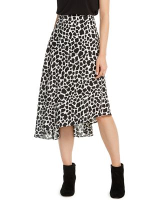 INC International Concepts - Spotted Asymmetrical Midi Skirt