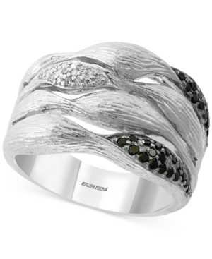 image of Effy Diamond Multi-Row Statement Ring (1/4 ct. t.w.) in Sterling Silver