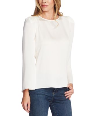 Vince Camuto - Satin Shoulder Pad Blouse