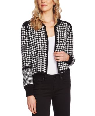 houndstooth sweater jacket