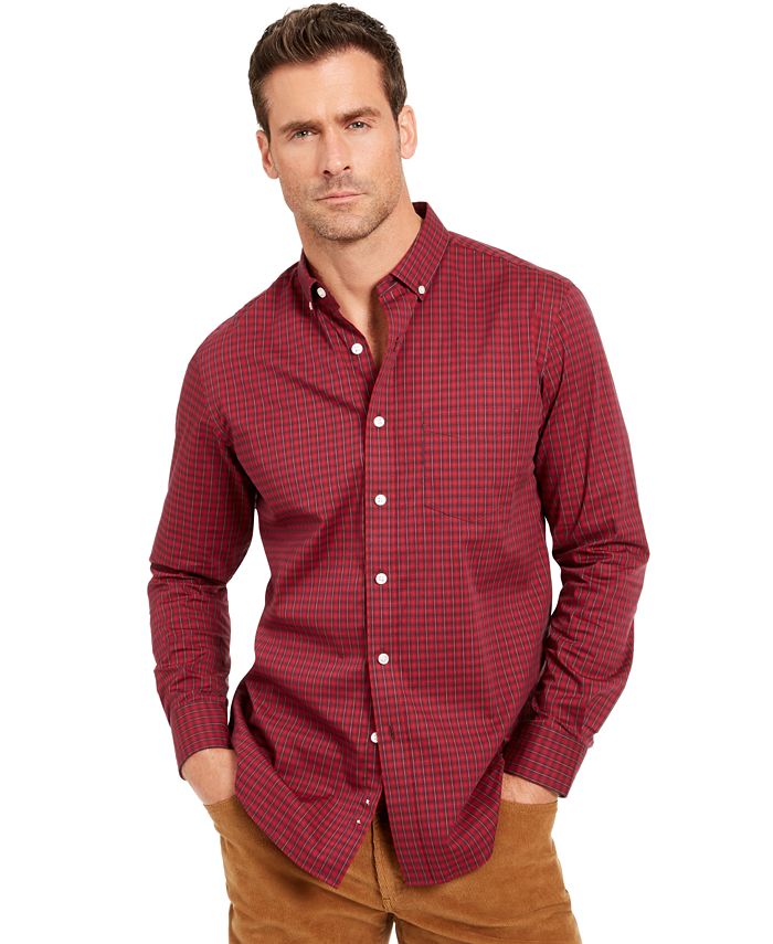 Club Room Men's Regular-Fit Stretch Check Shirt, Created For Macy's ...