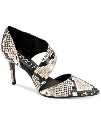 Calvin Klein Women s Gella Snake Print Asymmetrical Dress Pumps Macy s