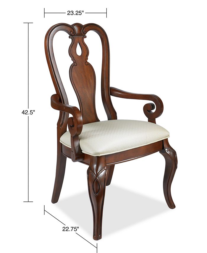 Furniture Closeout! Bordeaux Dining Chair, Queen Anne Arm Chair