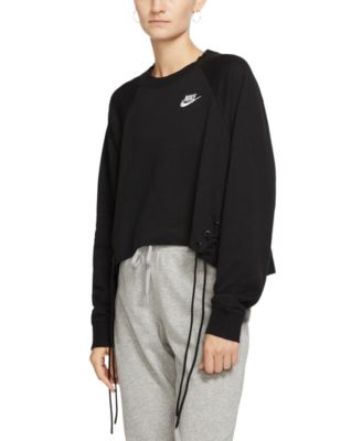 nike women's lace up sweatshirt