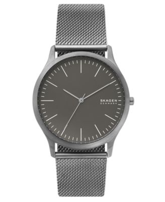 Skagen - Men's Jorn Gunmetal Stainless Steel Mesh Bracelet Watch 41mm