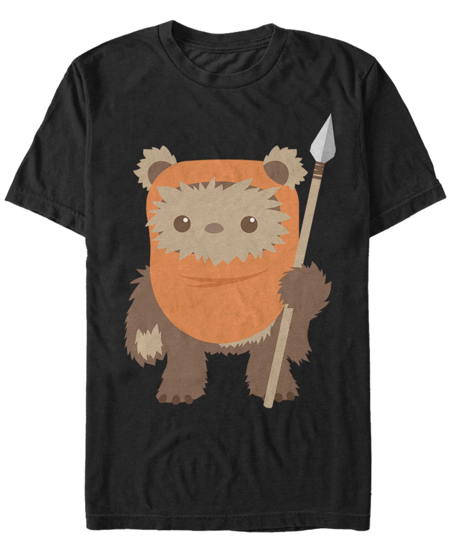 Мужская футболка Fifth Sun Star Wars Return of The Jedi Cute Ewok But Will Spear You Short Sleeve, цвет: Чёрный — фото 1