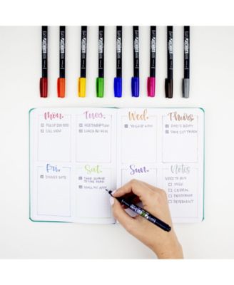 Tombow Fudenosuke Color Brush Pen Set, 10-Pack