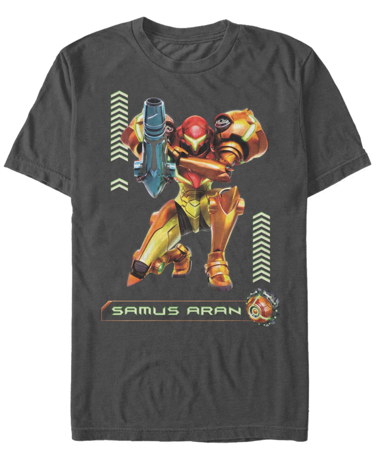 Мужская футболка Fifth Sun Nintendo Metroid Samus Aran Short Sleeve, цвет: Угольный — фото 1