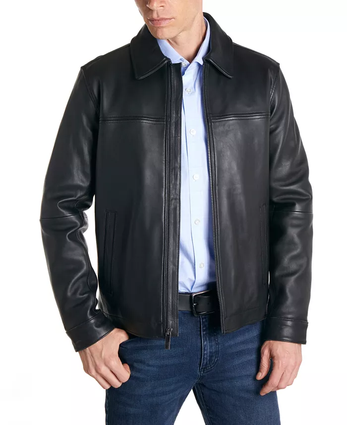Men's Classic Leather Jacket - thumbnail 2