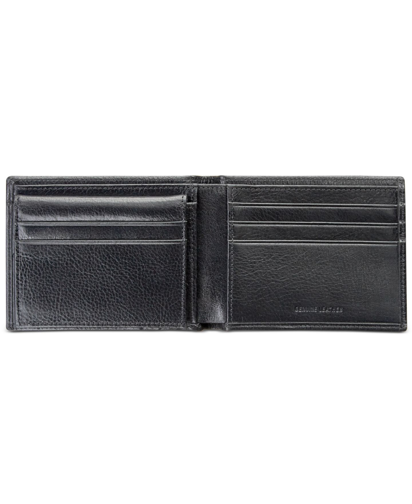 Мужской кошелёк Perry Ellis Portfolio RFID Leather Wallet, цвет: Чёрный — фото 2