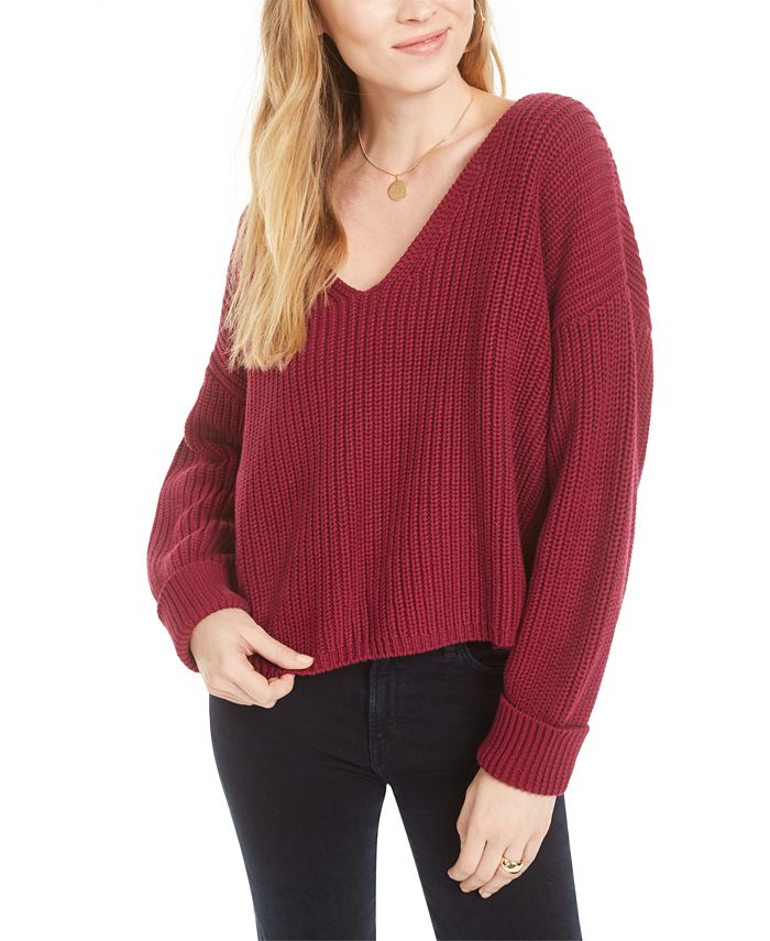 French Connection Millie Mozart Cotton V-Neck Sweater - Macy's