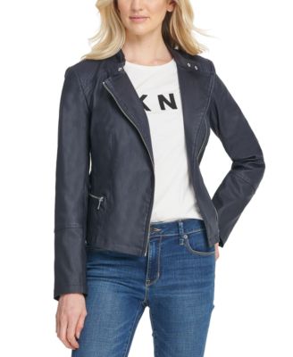 DKNY - Asymmetrical-Zip Moto Jacket
