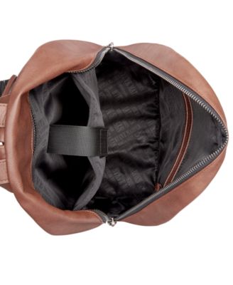 Steve Madden Men's Faux-Leather Dome Backpack
