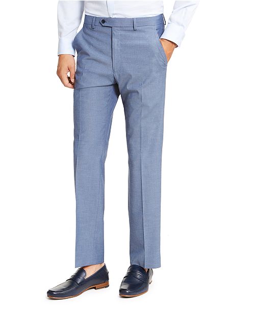 Alfani Men's Slim-Fit Performance Stretch Light Blue Suit Pants ...