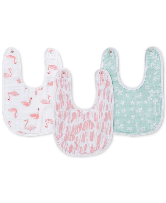 aden by aden + anais Baby Girls 3Pack Briar Rose Cotton Snap Bibs Macy's