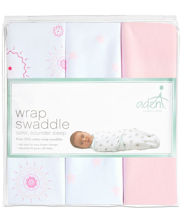 aden by aden + anais Baby Girls 3Pk. Summer Solstice Cotton Wrap