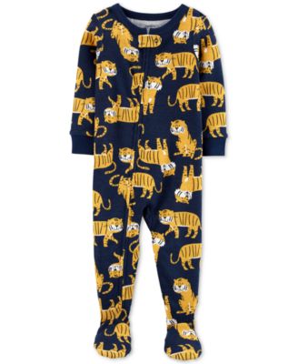 Carter s Toddler Boys 1 Pc. Tiger Print Footed Pajamas Macy s