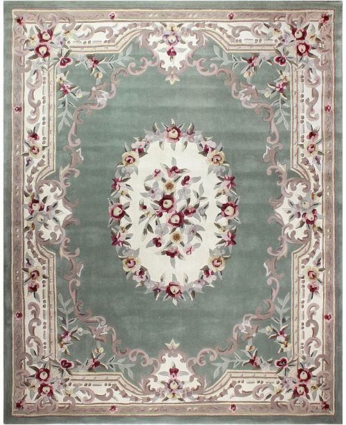 Km Home Closeout Palace Garden Aubusson Sage 5 X 8 Area Rug Reviews Rugs Macy S