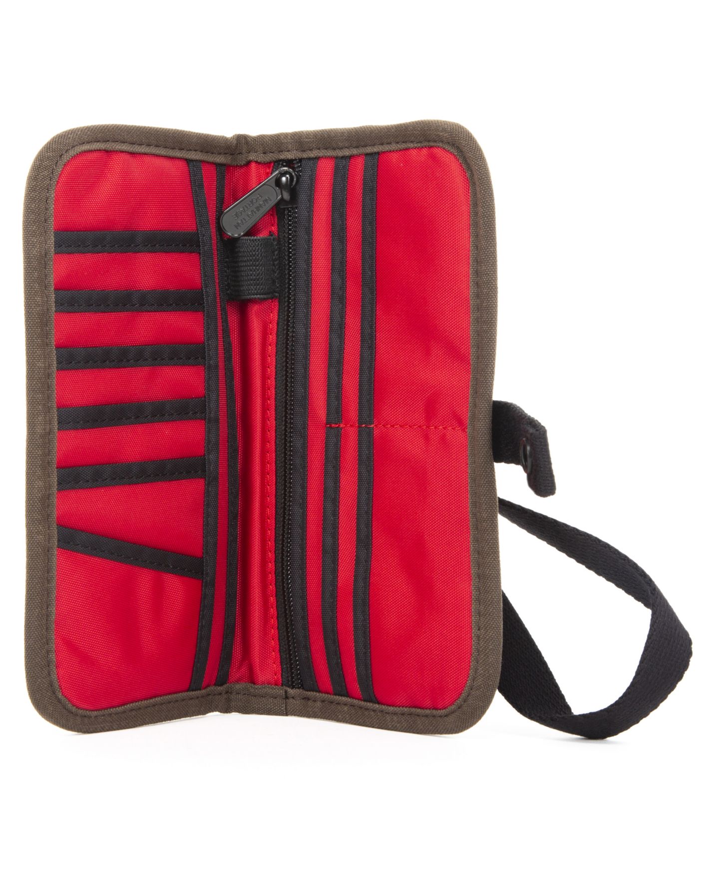 Женский кошелёк Manhattan Portage Waxed Nylon Continental Wallet, цвет: Тёмный коричневый — фото 2