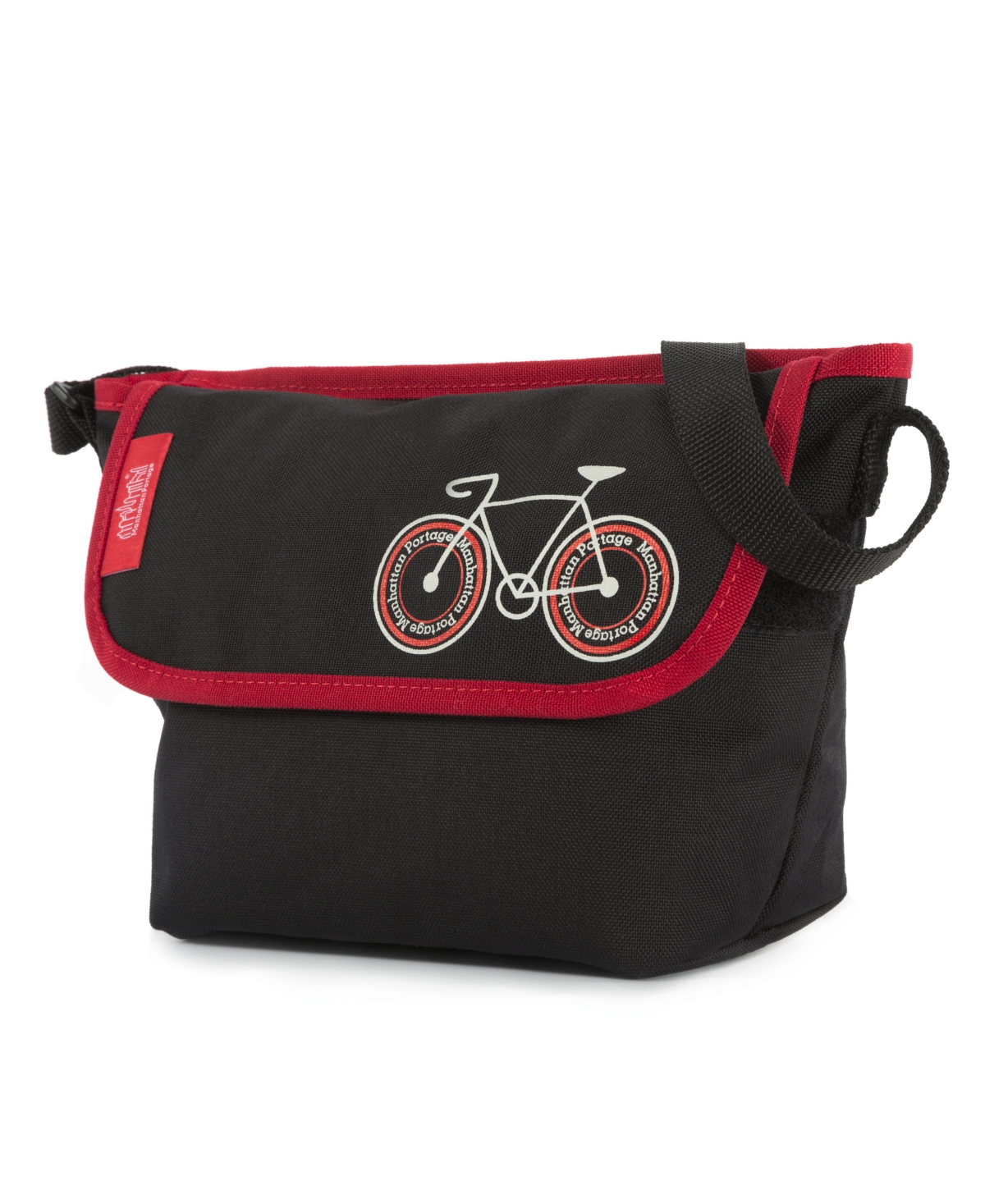 Shop Manhattan Portage City Bike Mini Ny Messenger Bag In Black,red