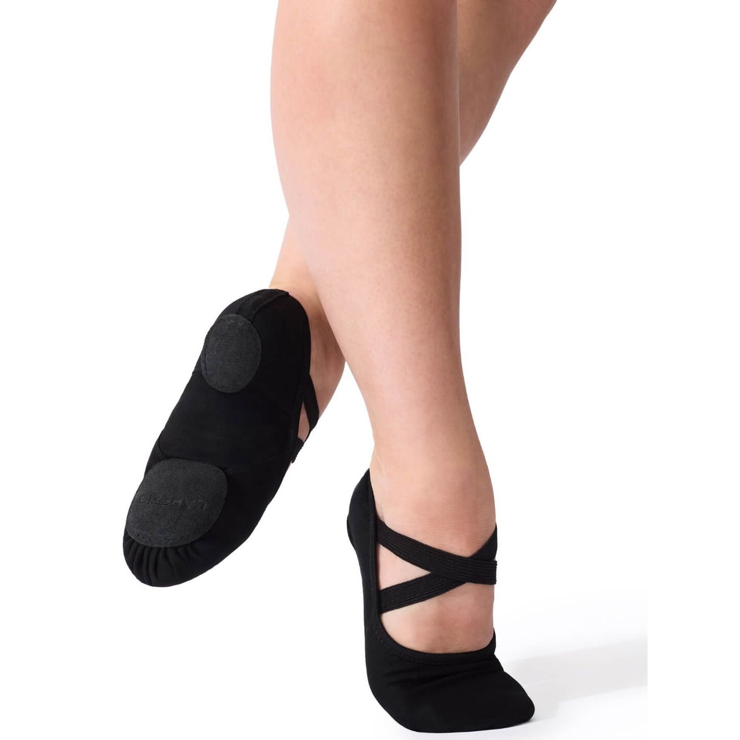 Обувь Capezio Women's Hanami Canvas Ballet Shoe, цвет: Чёрный — фото 1