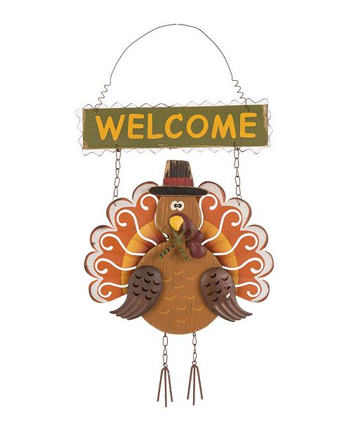 Glitzhome Iron Wooden Turkey Welcome Wall Decor Reviews All