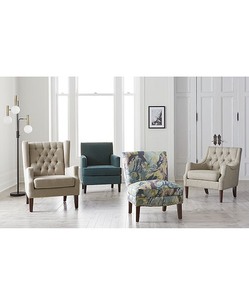 Furniture Kendall Fabric Accent Chair Reviews Chairs Furniture Macy S