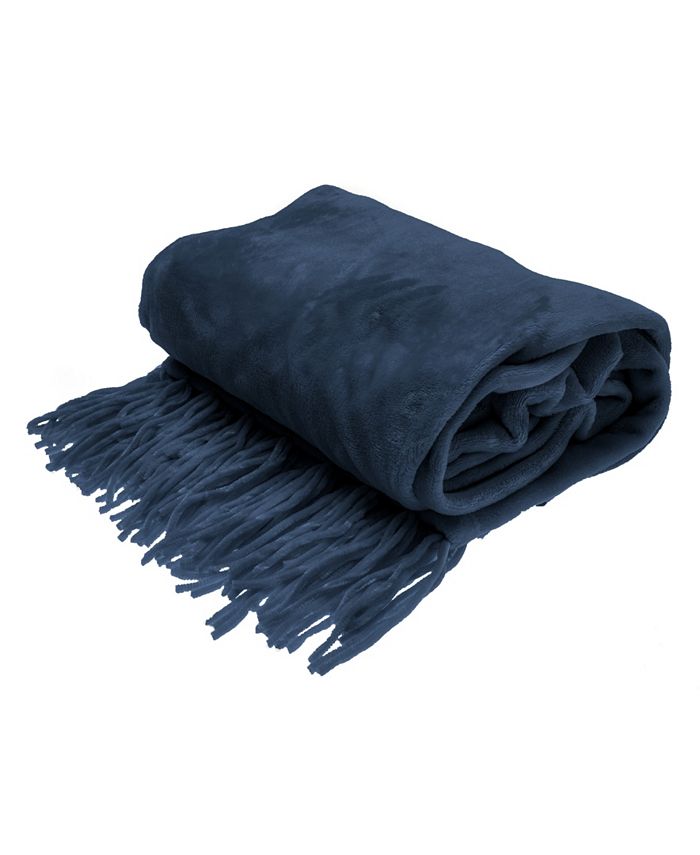 Style Basics Chenille Fringe Sofa Throw & Reviews - Blankets & Throws ...