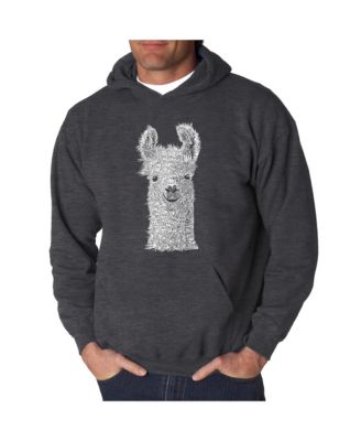 Men's Word Art Hoodie - Llama
