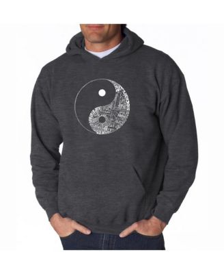 Men's Word Art Hoodie - Yin Yang