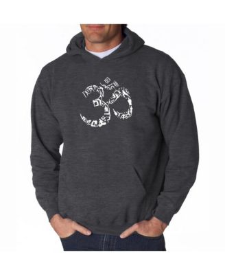Men's Word Art Hooded Sweatshirt - Om Symbol