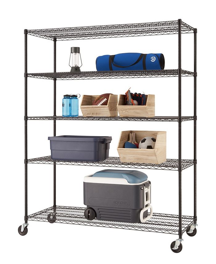 TRINITY Basics 5Tier Wire Shelving Rack with NSF Includes Wheels Macy's