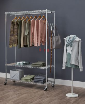 3-Tier Rolling Garment Rack