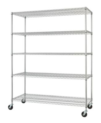 wire storage racks on wheels