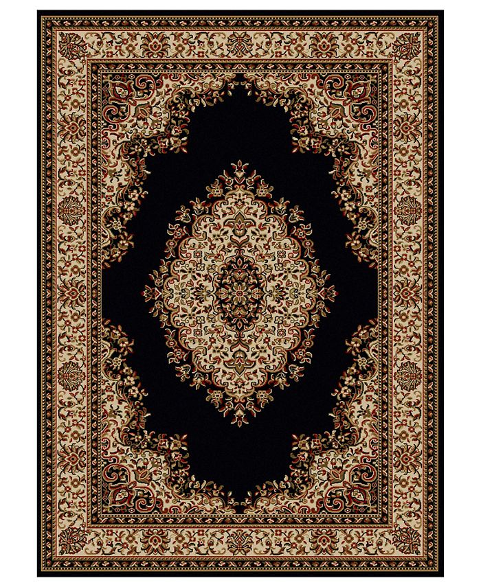 KM Home CLOSEOUT! Roma Kerman Black 3-Pc. Rug Set - Macy's