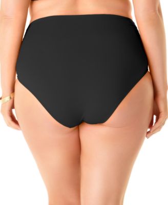Plus Size High-Waist Bikini Bottoms