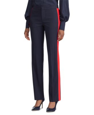 petite side stripe trousers