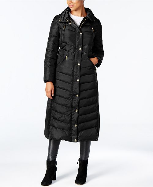 Michael Kors Faux Fur Trim Hooded Down Coat Reviews Coats