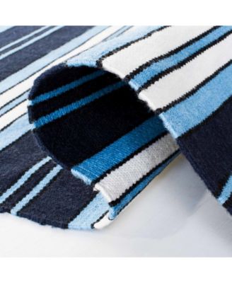 Leopold Stripe LRL2462A Navy 9' X 12' Outdoor Area Rug
