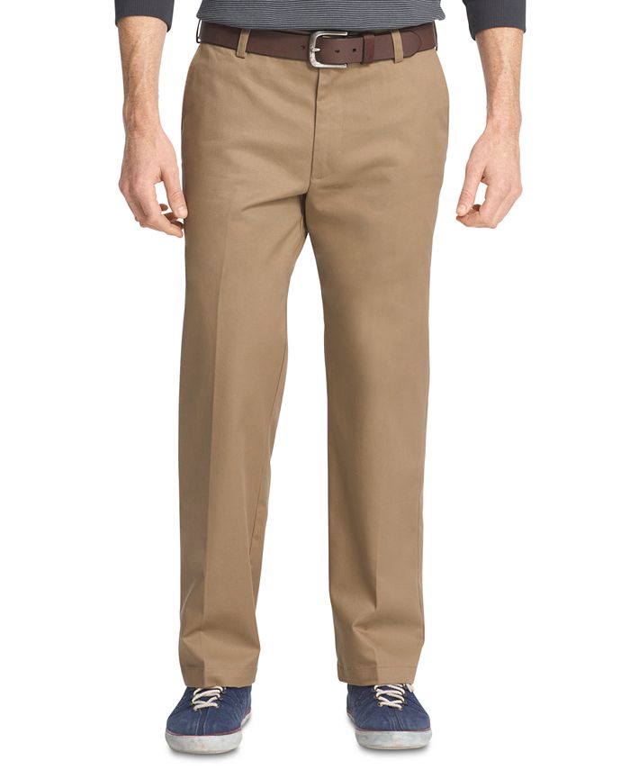 IZOD Men's American Straight-Fit Flat Front Chino Pants - Macy's