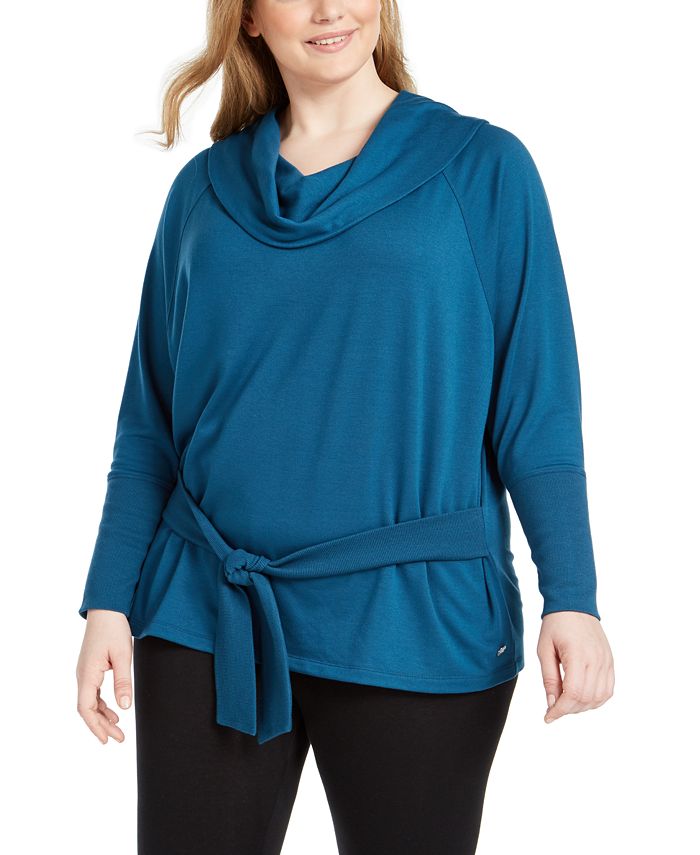 Ideology Plus Size Side-Tie Top, Created for Macy's - Macy's