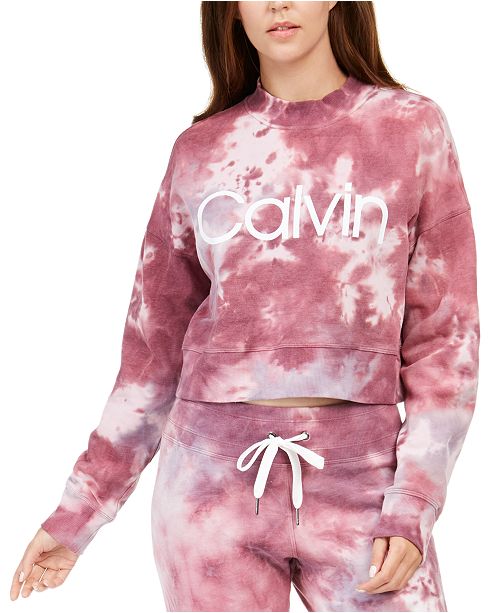 Calvin Klein Sunburst Tie Dyed Cropped Sweatshirt Reviews