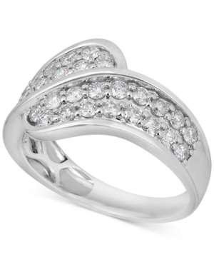 image of Diamond Overlap Statement Ring (1 ct. t.w.) in 14k White Gold