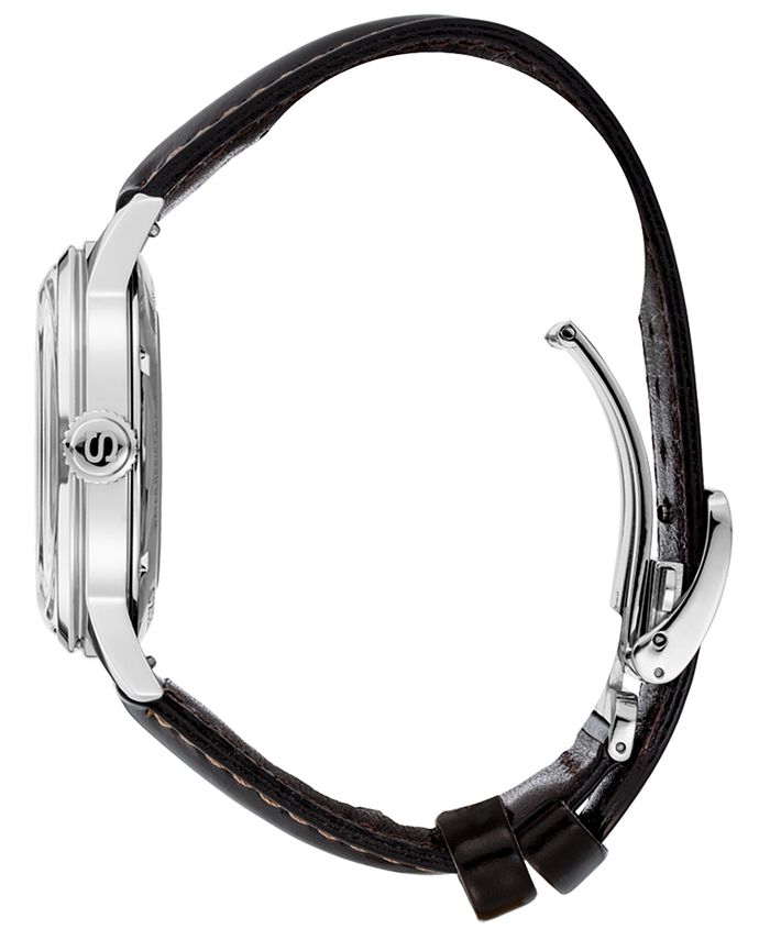 Seiko Men's Automatic Presage Brown Leather Strap Watch 40.5mm Macy's