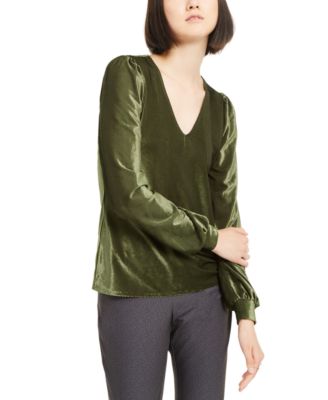 macys velvet tops