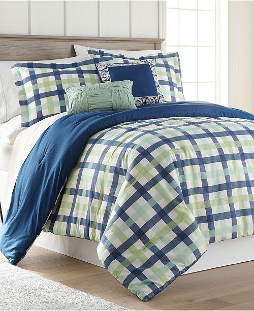 Hawthorne Park Gingham 5 Piece Comforter Set Collection Reviews