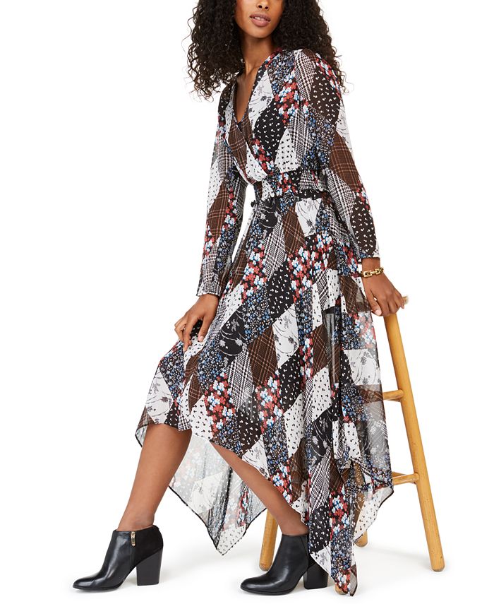 Tommy Hilfiger Printed FauxWrap Peasant Dress Macy's